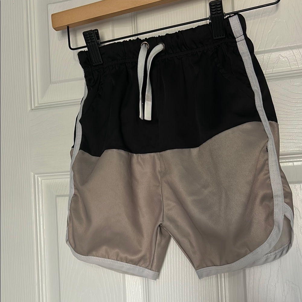 Kids black and tan swim